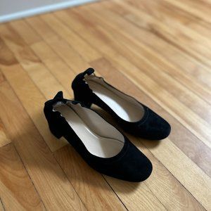 Everlane Black Suede Day Heel